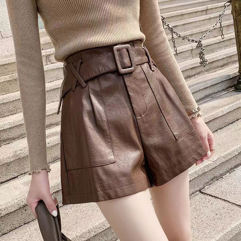 High-waisted Leather Pants For Women
