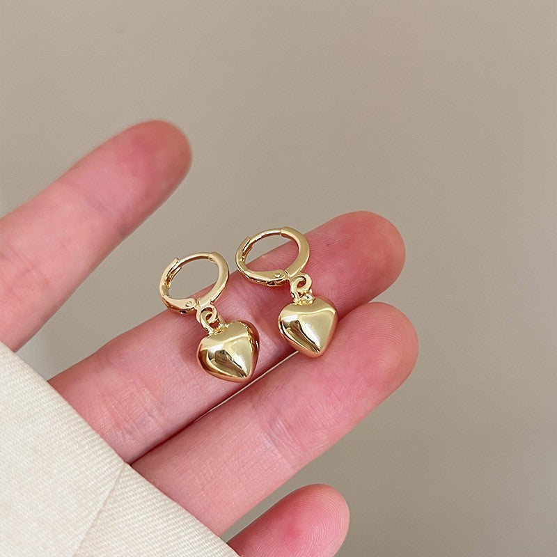 925 Gold Earrings Women's Retro