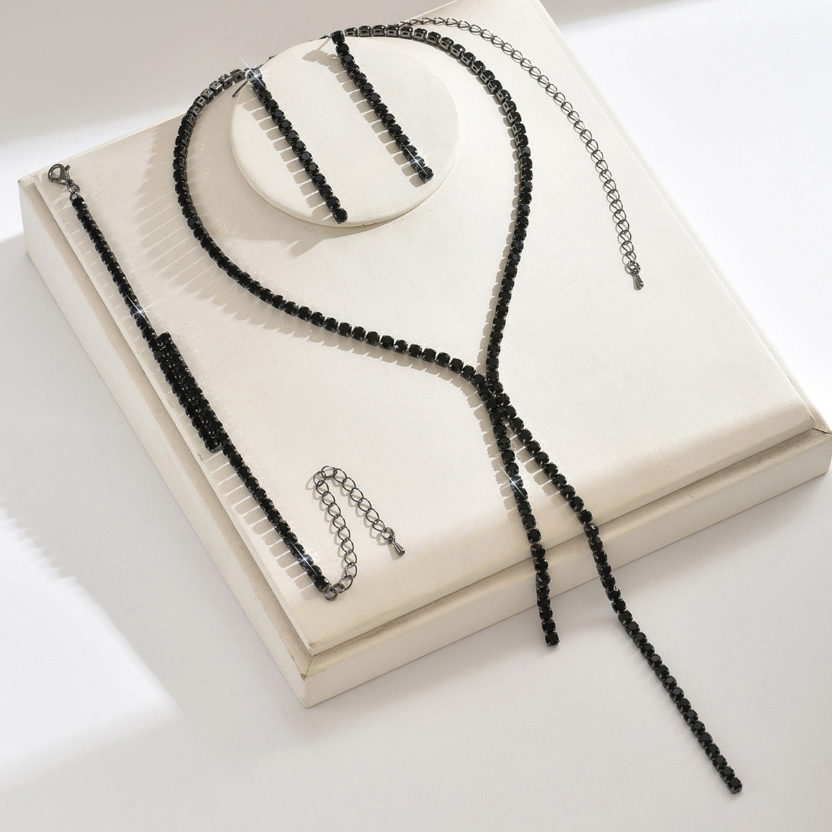 Dazzling Diamond Tassel Necklace, Earrings, Bracelet, Earring Set, Jewelry Set