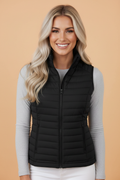 Standing Collar Zip Up Puffer Vest