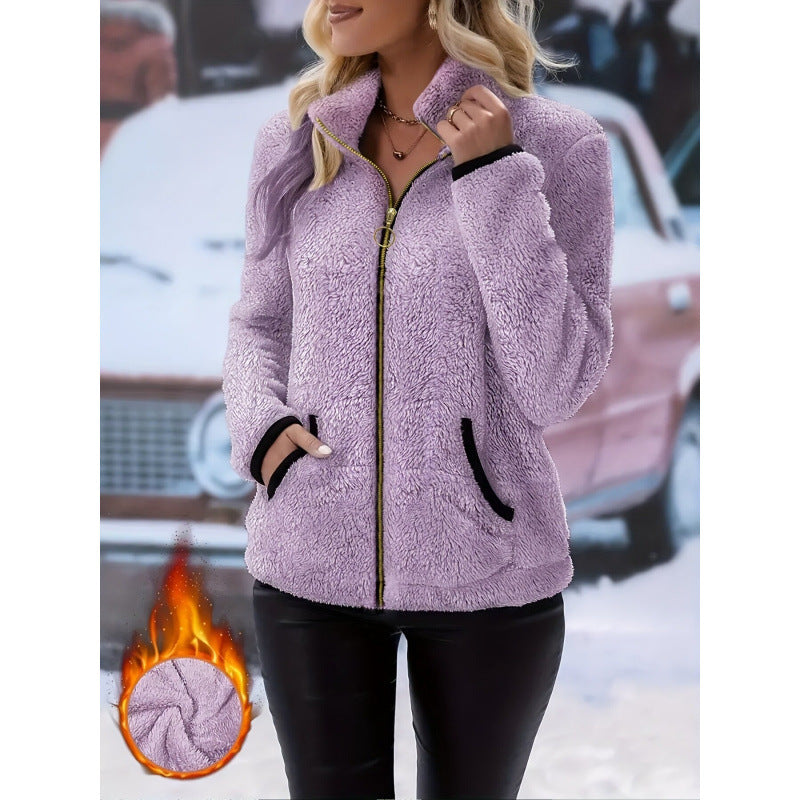 Casual Plush Jacket for Women