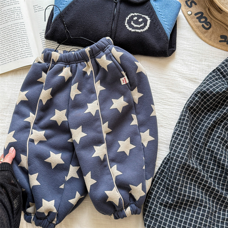Fleece-lined Pants for Autumn and Winter Wear