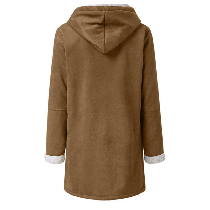 Sherpa-Lined Duffle Toggle Jacket with Hood