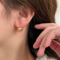 925 Gold Earrings Women's Retro