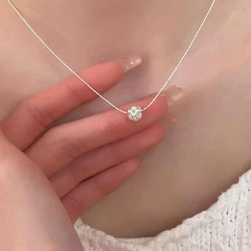 S925 Sterling Silver Pearl Necklace For Women Light Luxury And High-end