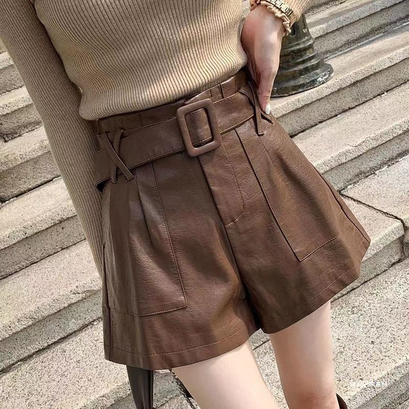 High-waisted Leather Pants For Women