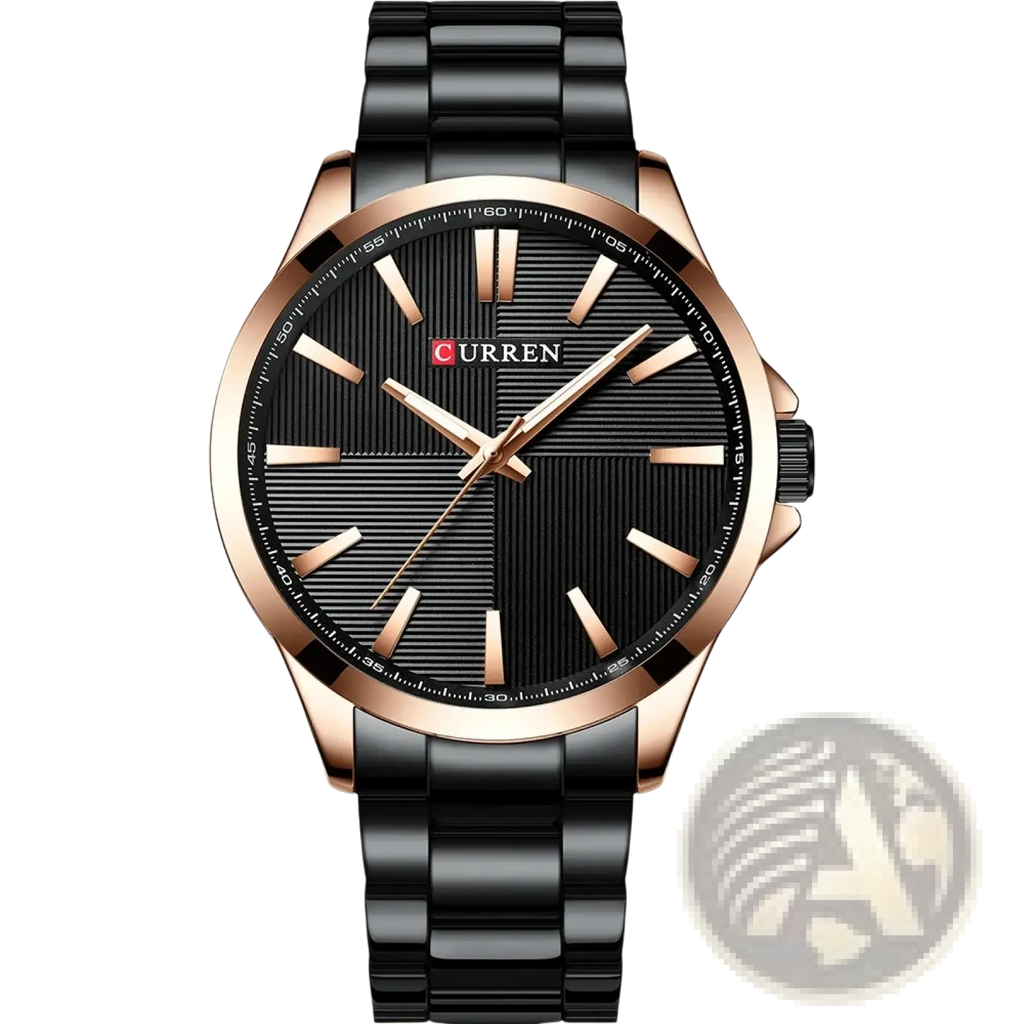 Men'sCurren Rose Gold Quartz Watch