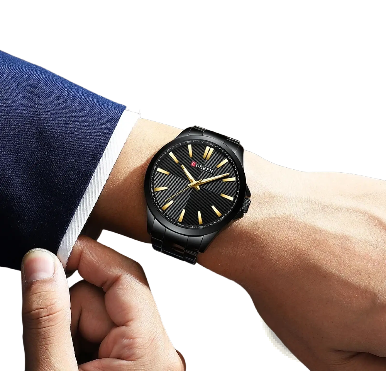 Men'sCurren Rose Gold Quartz Watch
