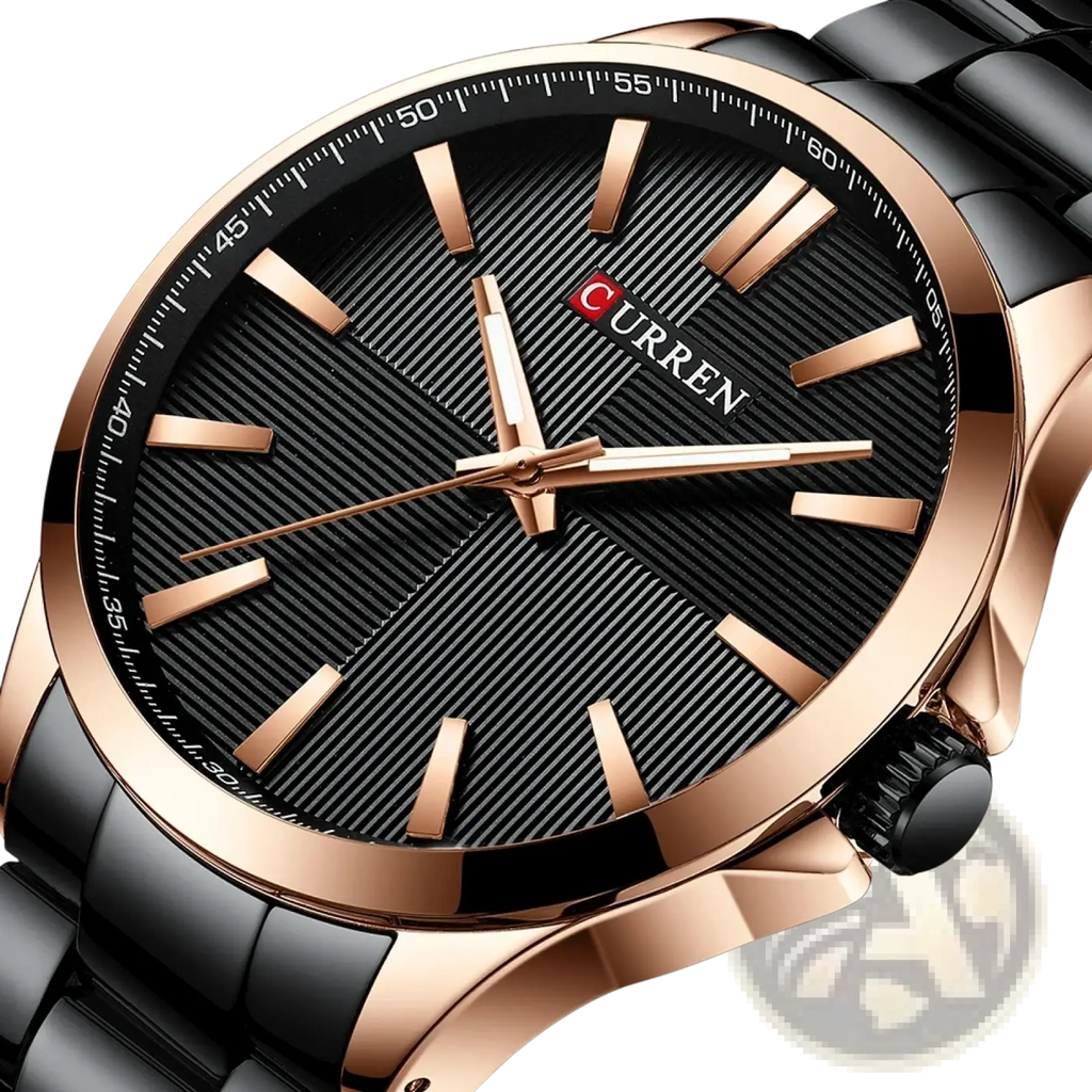 Men'sCurren Rose Gold Quartz Watch