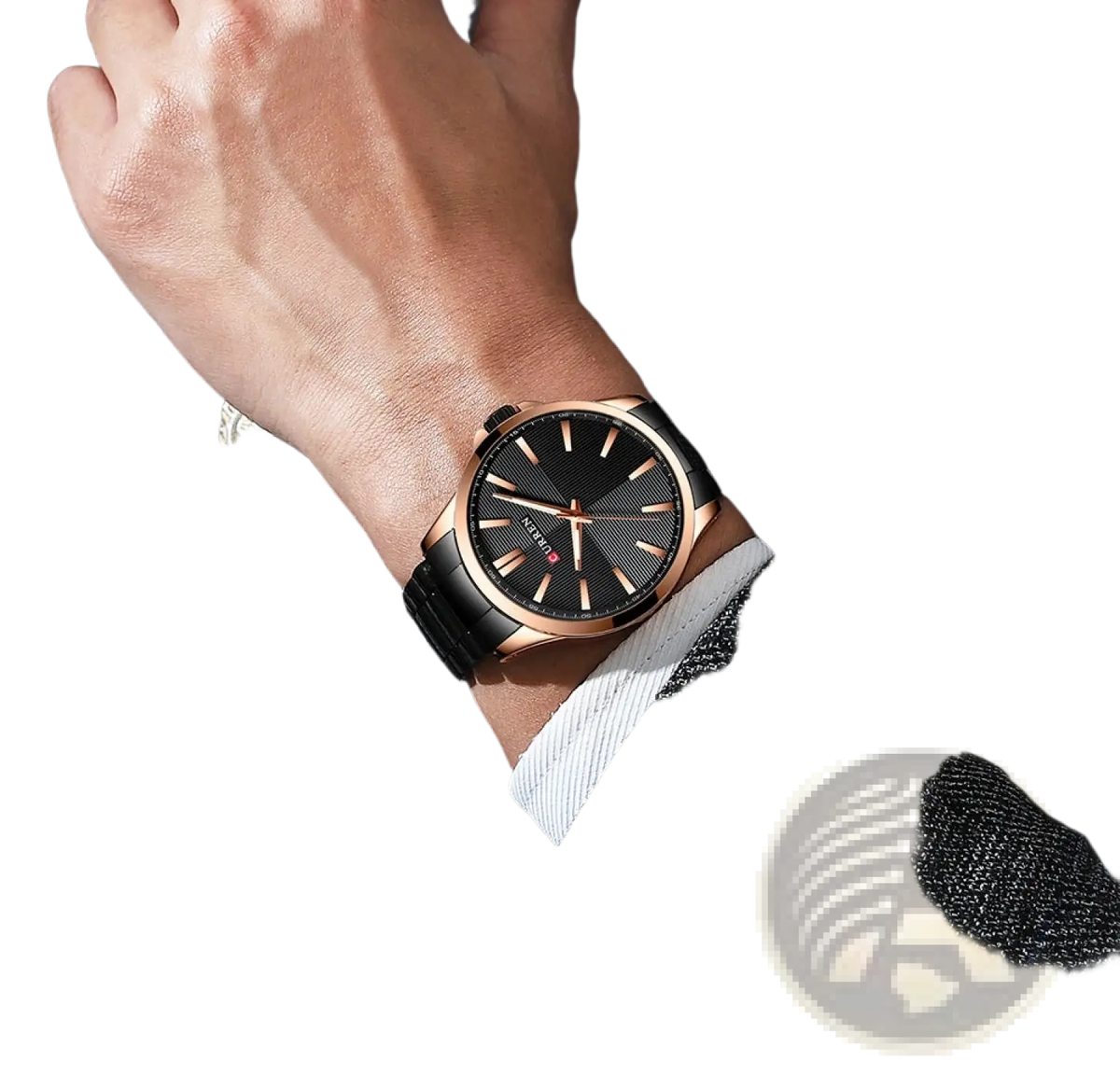 Men'sCurren Rose Gold Quartz Watch