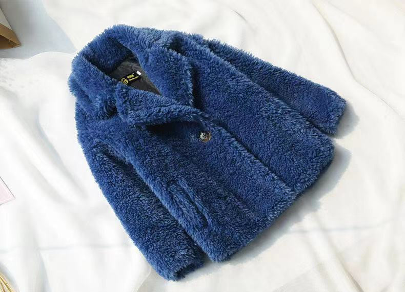 Fur-in-one Cashmere Girls' Coat