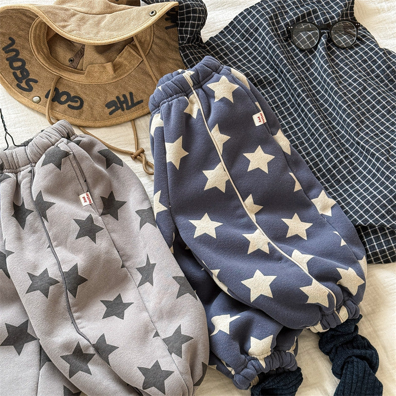 Fleece-lined Pants for Autumn and Winter Wear