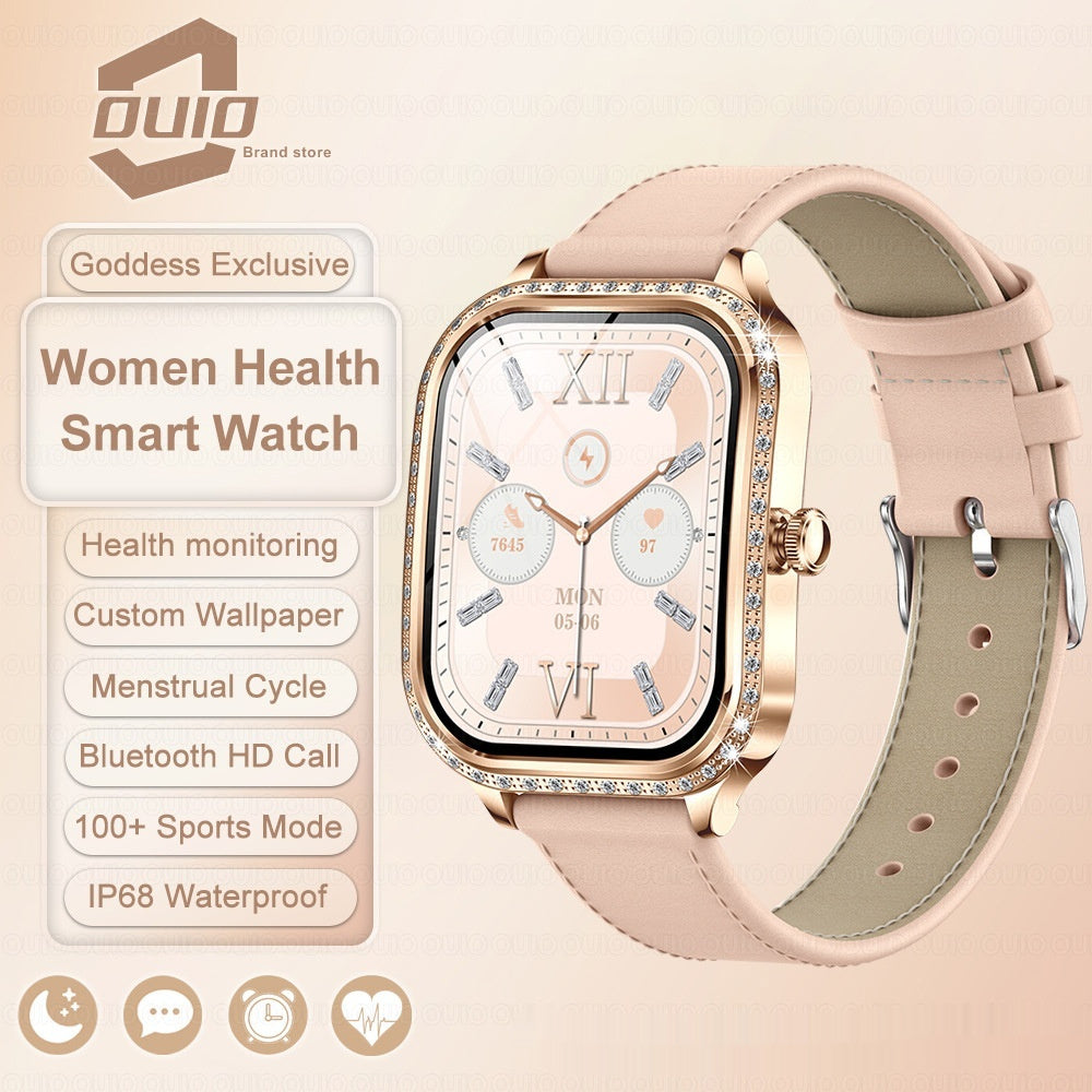 Women's Bluetooth Calling Heart Rate Blood Pressure Blood Oxygen Detection Calories More Than Sport Smart Watch