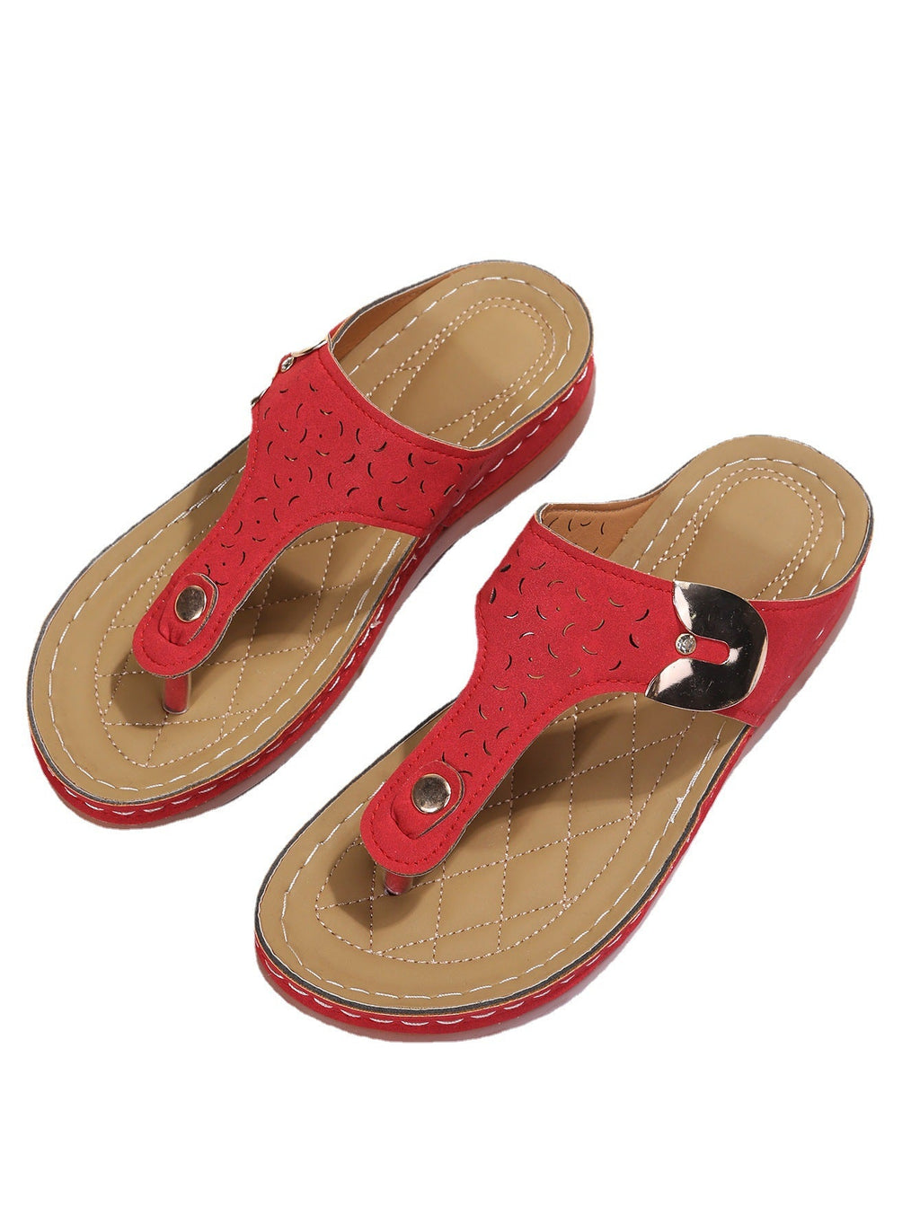 European And American Fashion Wedge Heels Beach Slippers