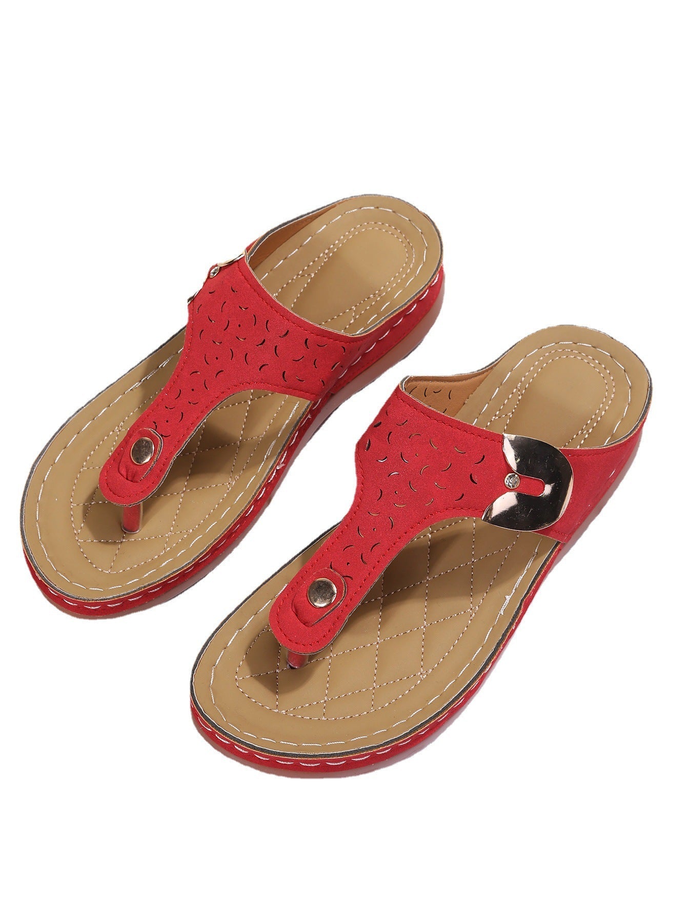 European And American Fashion Wedge Heels Beach Slippers