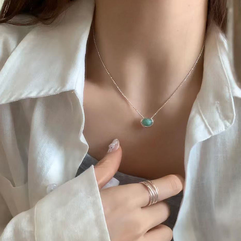 S925 Sterling Silver Pearl Necklace For Women Light Luxury And High-end