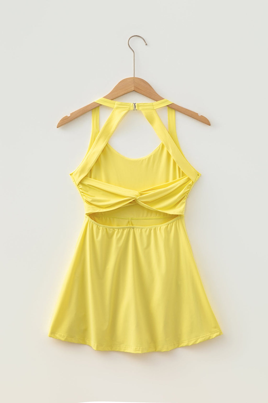 Solid Back Cutout Active Mini Dress