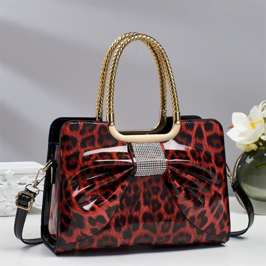 Embellished Chic Leopard-print Women's Bag