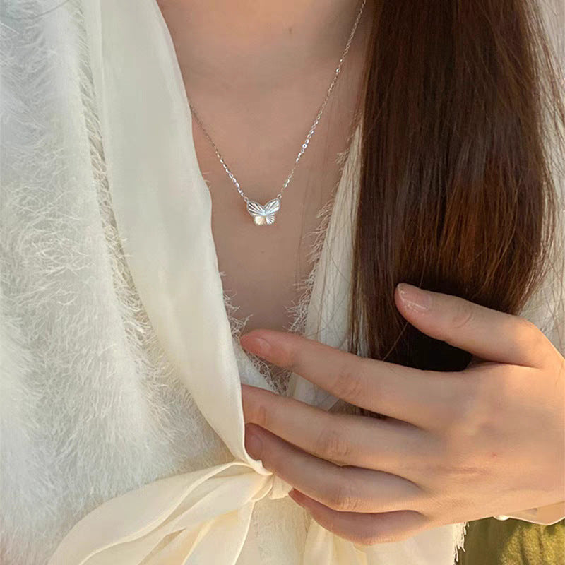 S925 Sterling Silver Pearl Necklace For Women Light Luxury And High-end