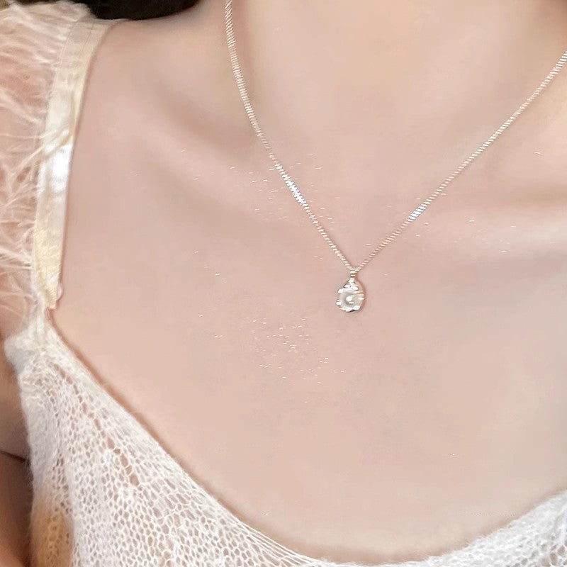S925 Sterling Silver Pearl Necklace For Women Light Luxury And High-end
