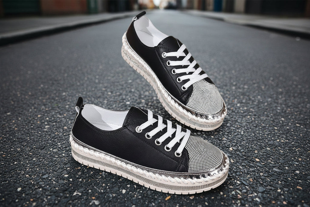 Women’s White Sneakers – Chunky Sole Casual Everyday Shoes
