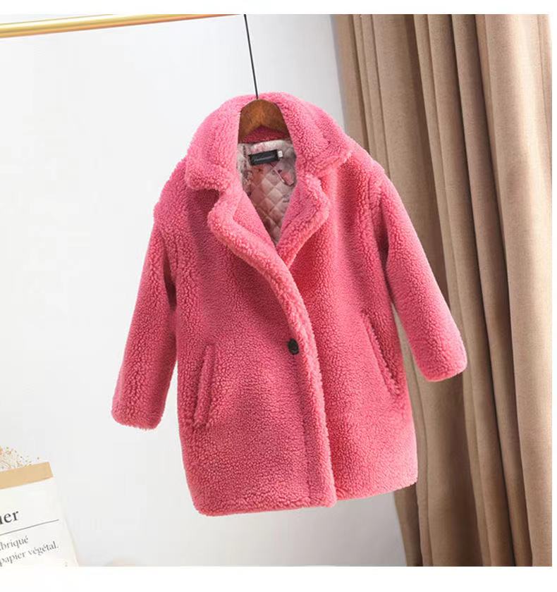 Fur-in-one Cashmere Girls' Coat