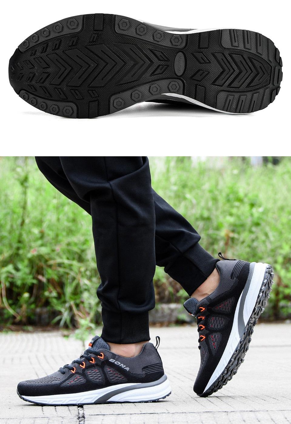 Men's Sneakers Sport Mesh Trainers Lightweight Running Shoes Outdoor Athletic Breathable Non-Slip Casual Comfortable Outdoor Sport Sneakers