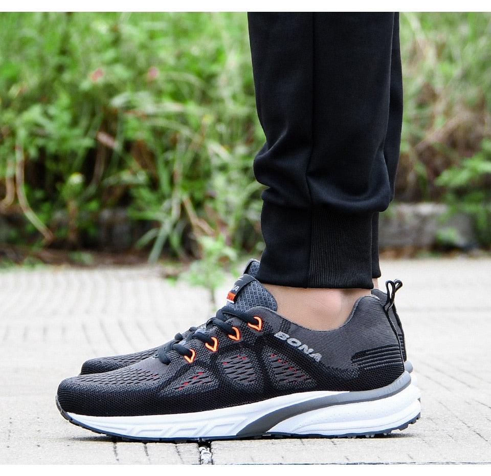 Men's Sneakers Sport Mesh Trainers Lightweight Running Shoes Outdoor Athletic Breathable Non-Slip Casual Comfortable Outdoor Sport Sneakers
