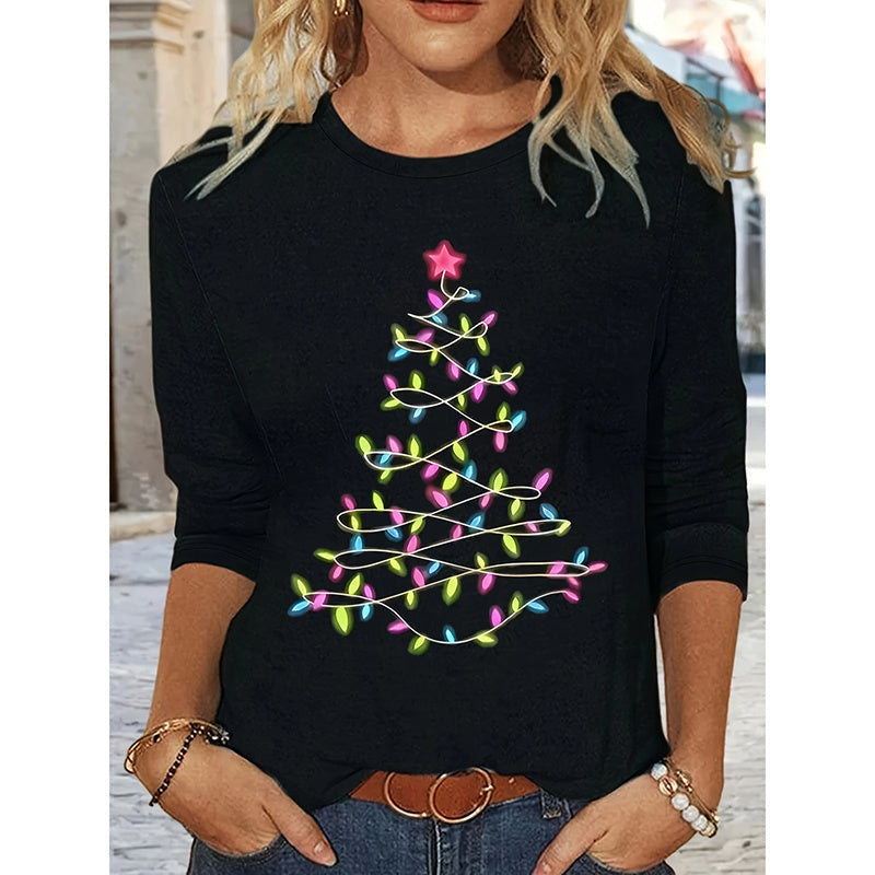 Women’s Long Sleeve Merry Christmas T-Shirt