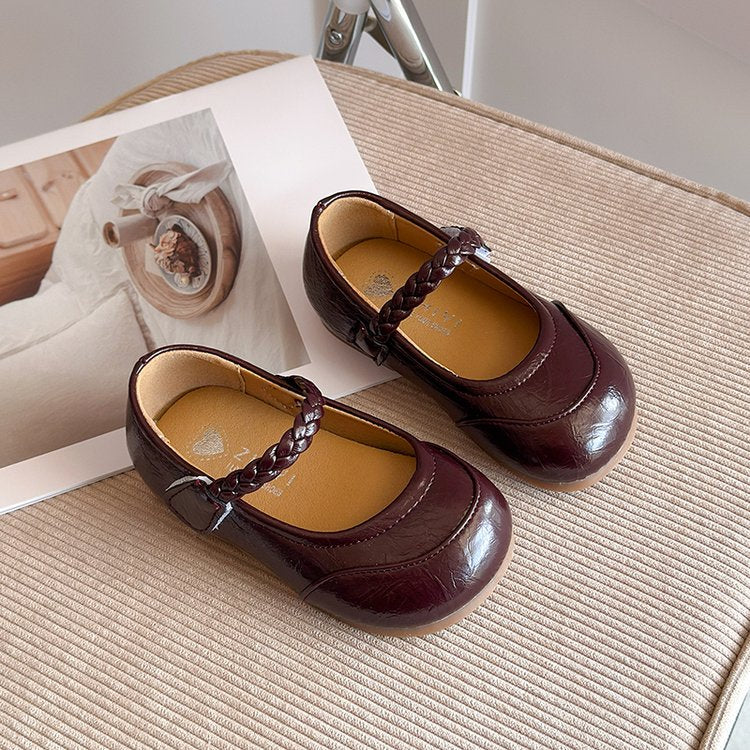 Little Leather Shoes, Girls Soft Soled Non-Slip