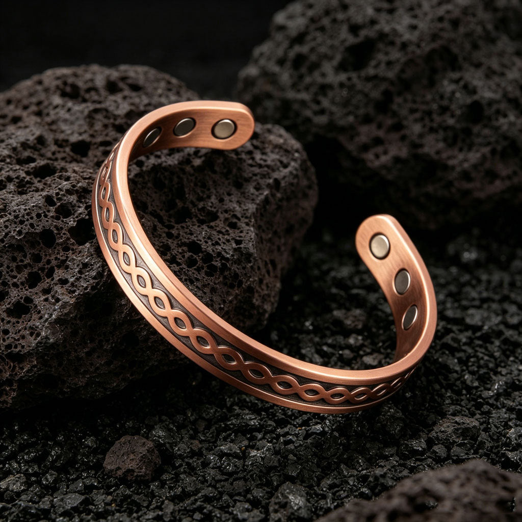 Magnetic Red Copper Bracelet Vintage And Fashionable