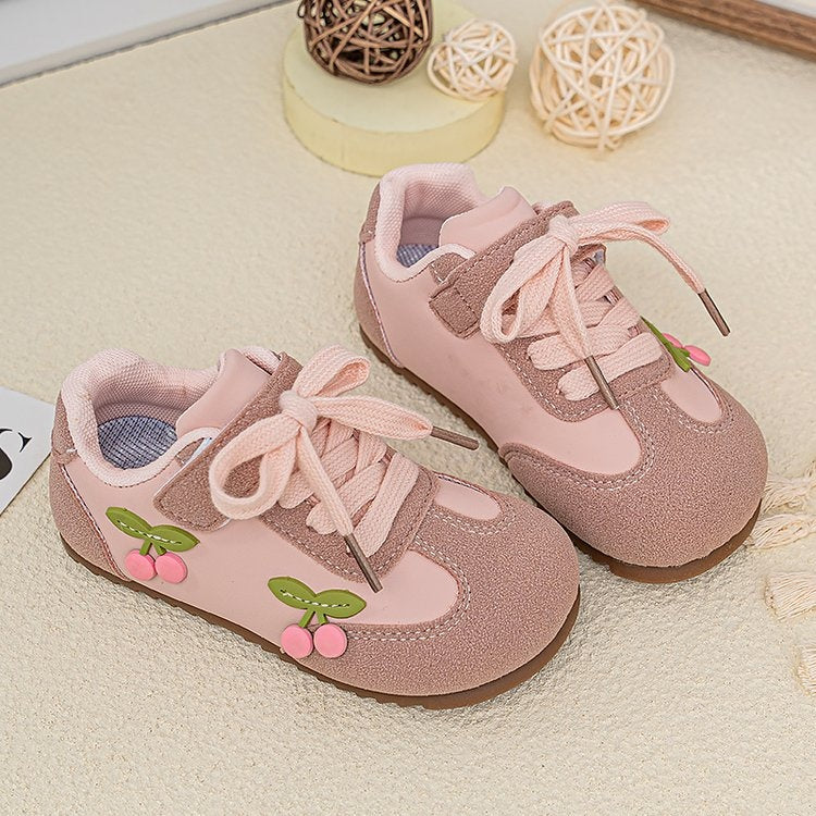 Girls 2026 Soft Sole Toddler Casual Sneakers Kids Flat Skate Shoes
