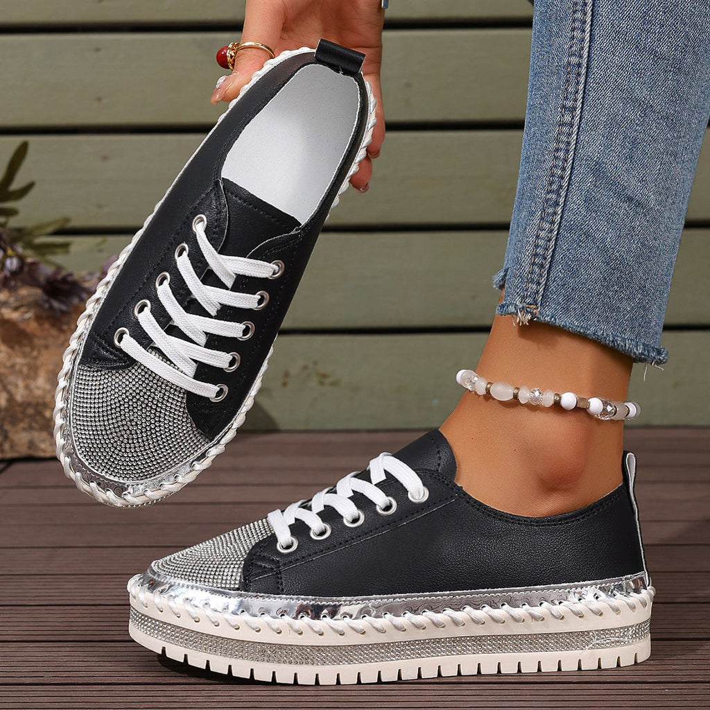 Women’s White Sneakers – Chunky Sole Casual Everyday Shoes