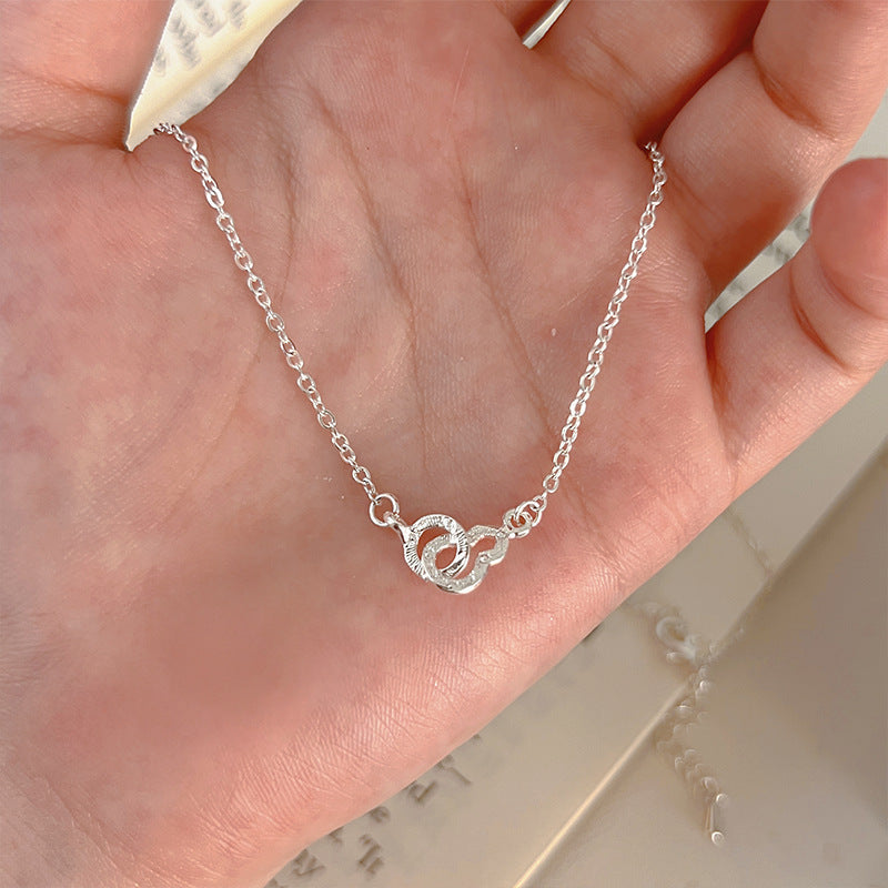 S925 Sterling Silver Pearl Necklace For Women Light Luxury And High-end
