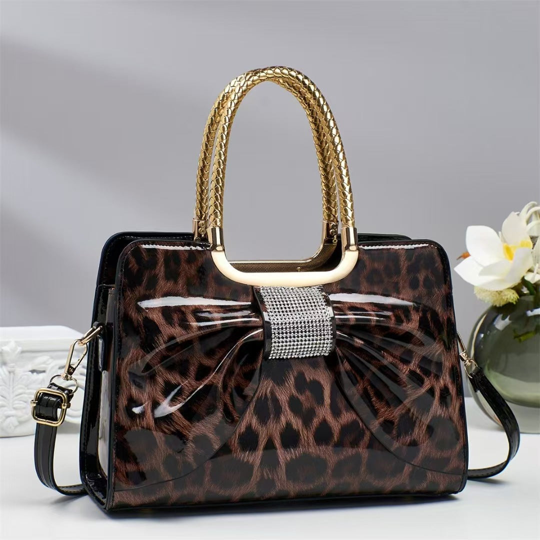 Embellished Chic Leopard-print Women's Bag