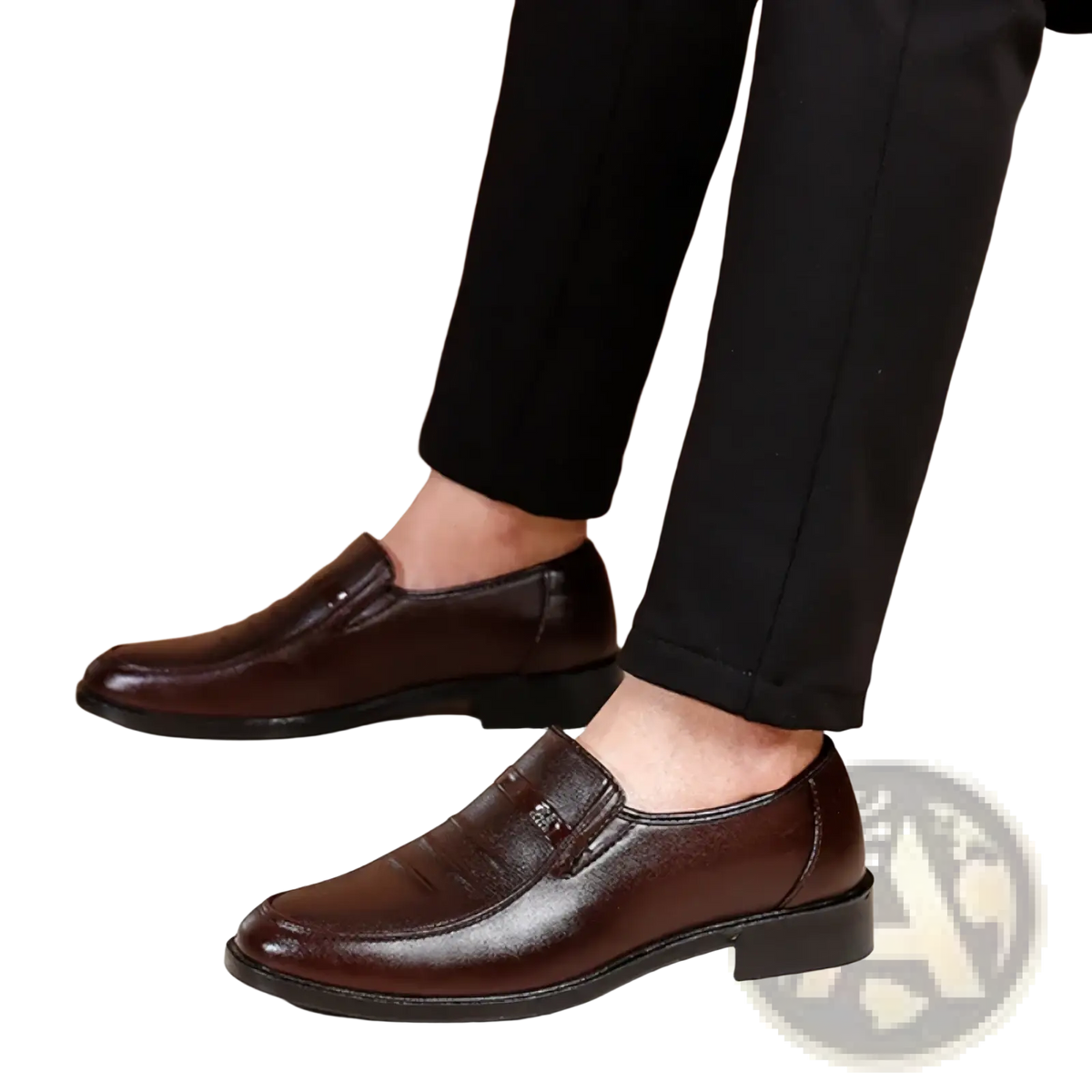 Men Leather Slip on Dress Shoes