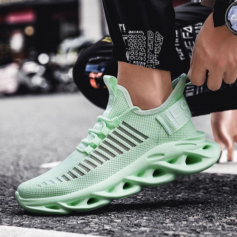 Men's Sneakers Casual Shoes Lace-Up Breathable Light Running Tenis Shoes Modern Sneakers Breathable Black Trendy Sneakers