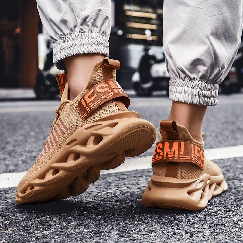 Men's Sneakers Casual Shoes Lace-Up Breathable Light Running Tenis Shoes Modern Sneakers Breathable Black Trendy Sneakers