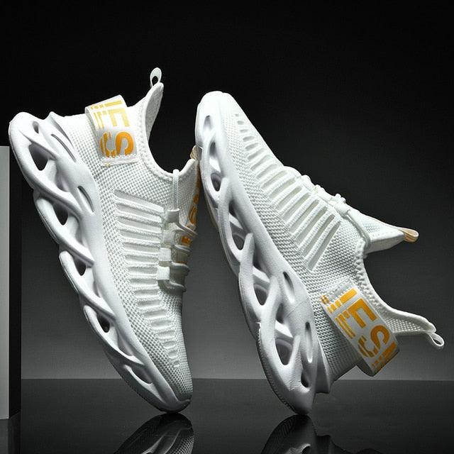 Men's Sneakers Casual Shoes Lace-Up Breathable Light Running Tenis Shoes Modern Sneakers Breathable Black Trendy Sneakers