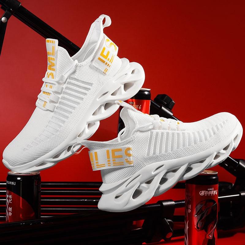 Men's Sneakers Casual Shoes Lace-Up Breathable Light Running Tenis Shoes Modern Sneakers Breathable Black Trendy Sneakers