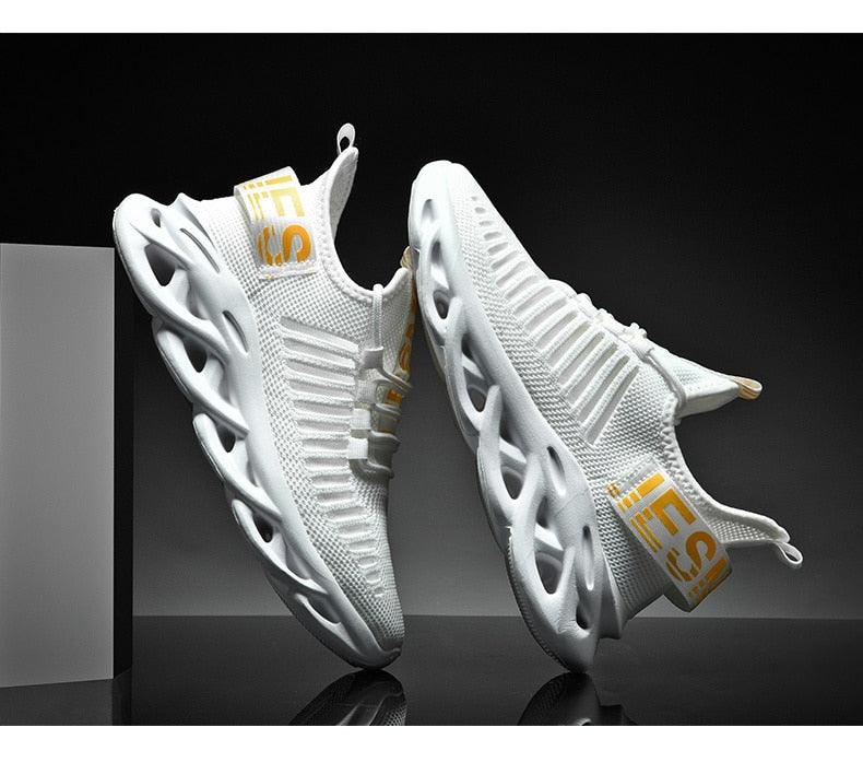 Men's Sneakers Casual Shoes Lace-Up Breathable Light Running Tenis Shoes Modern Sneakers Breathable Black Trendy Sneakers