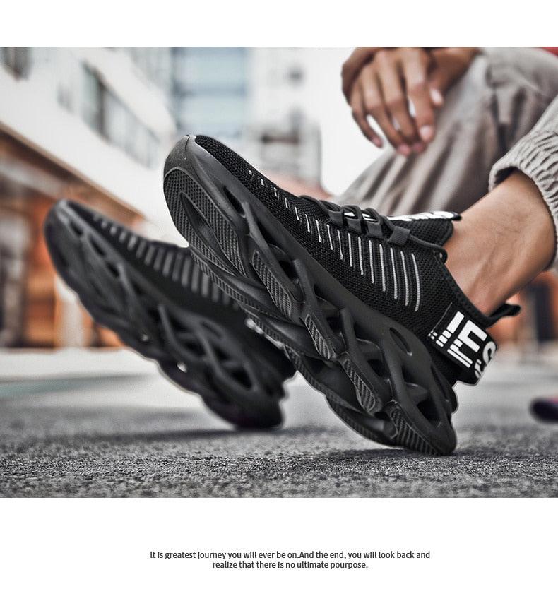Men's Sneakers Casual Shoes Lace-Up Breathable Light Running Tenis Shoes Modern Sneakers Breathable Black Trendy Sneakers