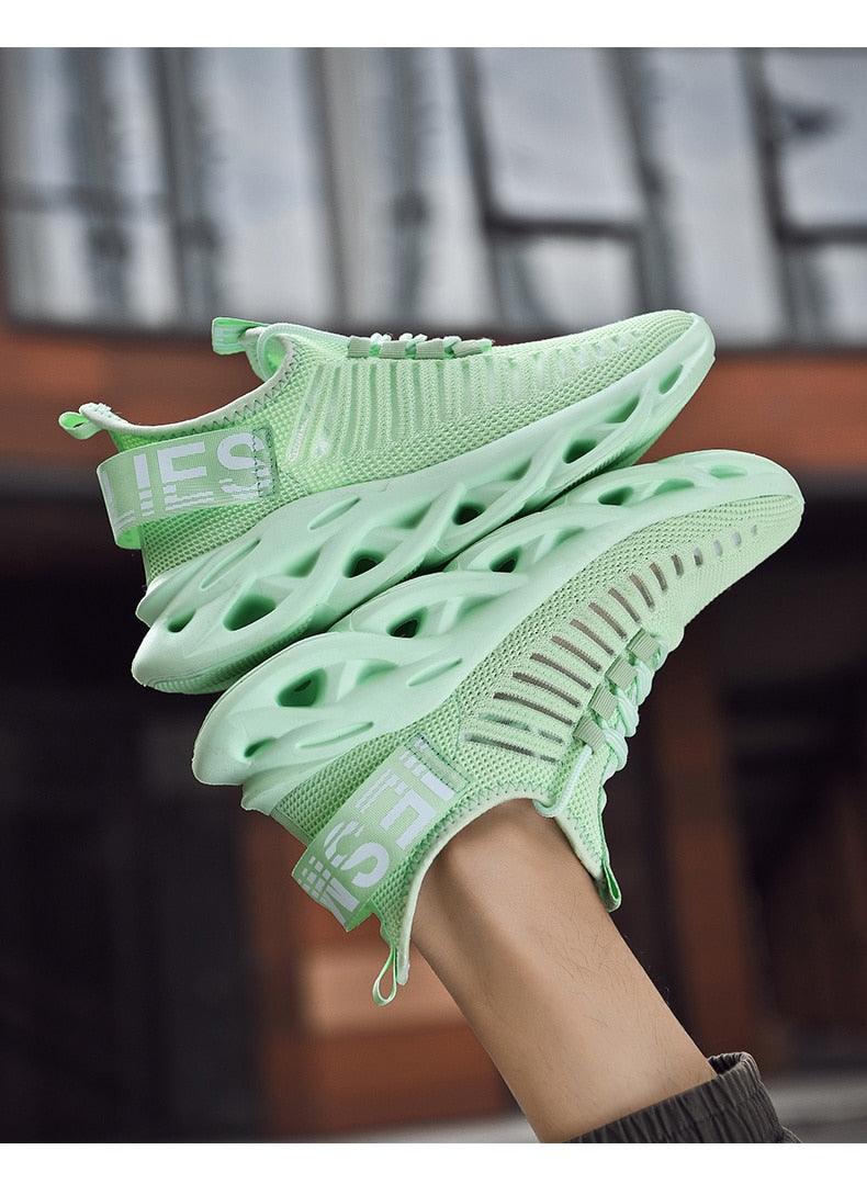 Men's Sneakers Casual Shoes Lace-Up Breathable Light Running Tenis Shoes Modern Sneakers Breathable Black Trendy Sneakers