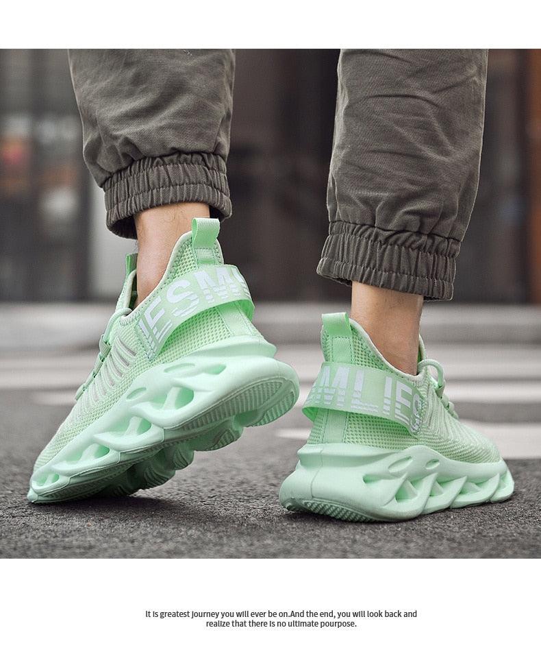 Men's Sneakers Casual Shoes Lace-Up Breathable Light Running Tenis Shoes Modern Sneakers Breathable Black Trendy Sneakers
