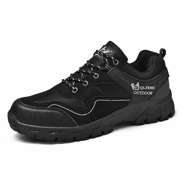 Men's Outdoor Casual Hiking High-Quality Sneakers Mountain Climbing Work Footwear Hiking Shoes Low Cut Boots Leather Walking Shoes For Outdoor Training Casual Work