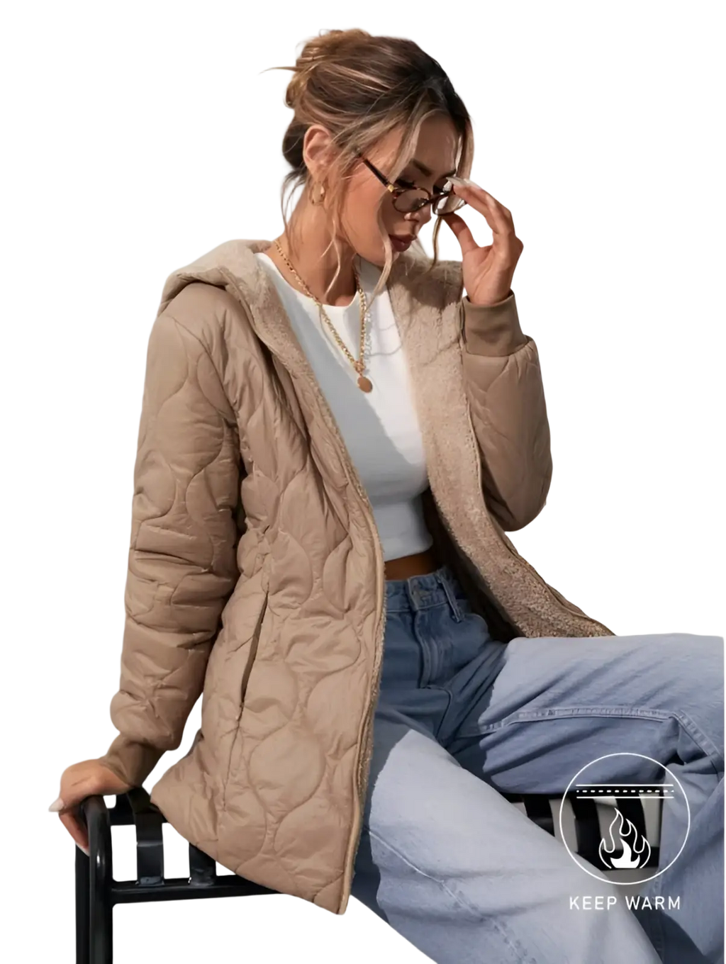 Quilted Hooded Padded Winter Coat