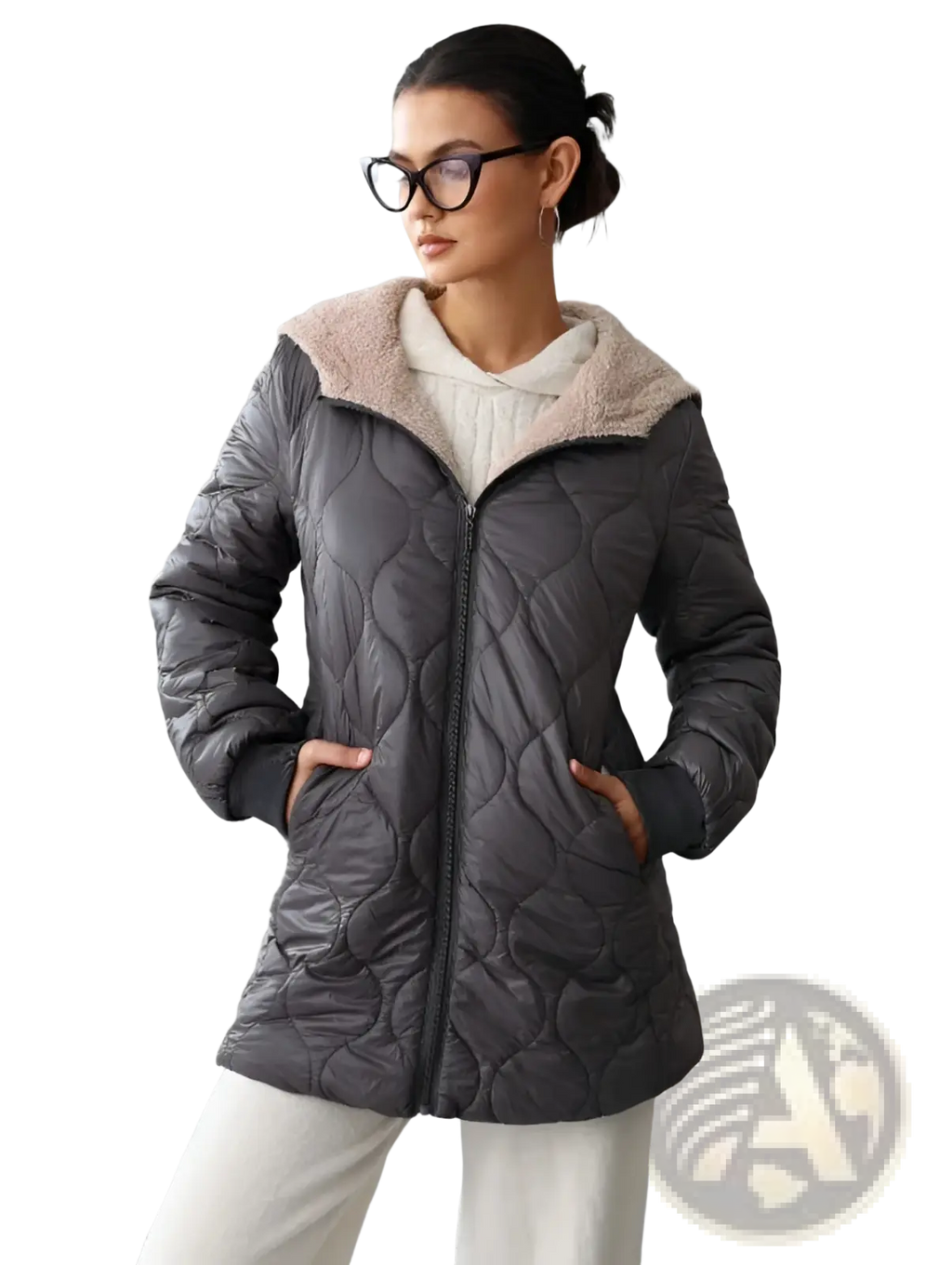 Quilted Hooded Padded Winter Coat