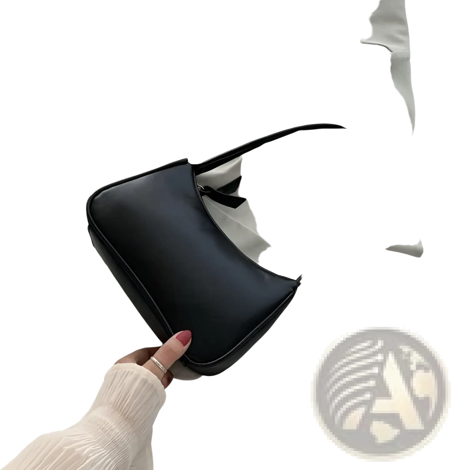 Underarm Shoulder Bag Faux Leather Rectangular Purse