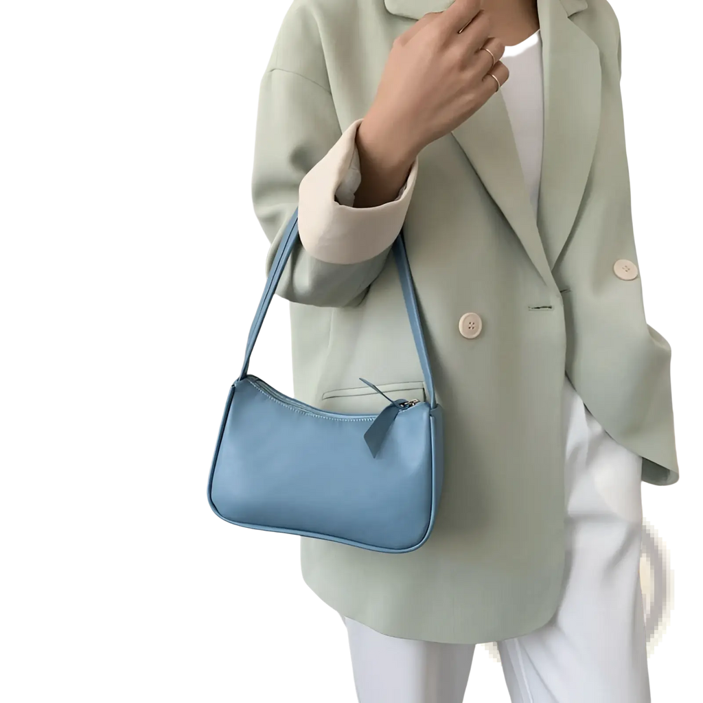 Underarm Shoulder Bag Faux Leather Rectangular Purse