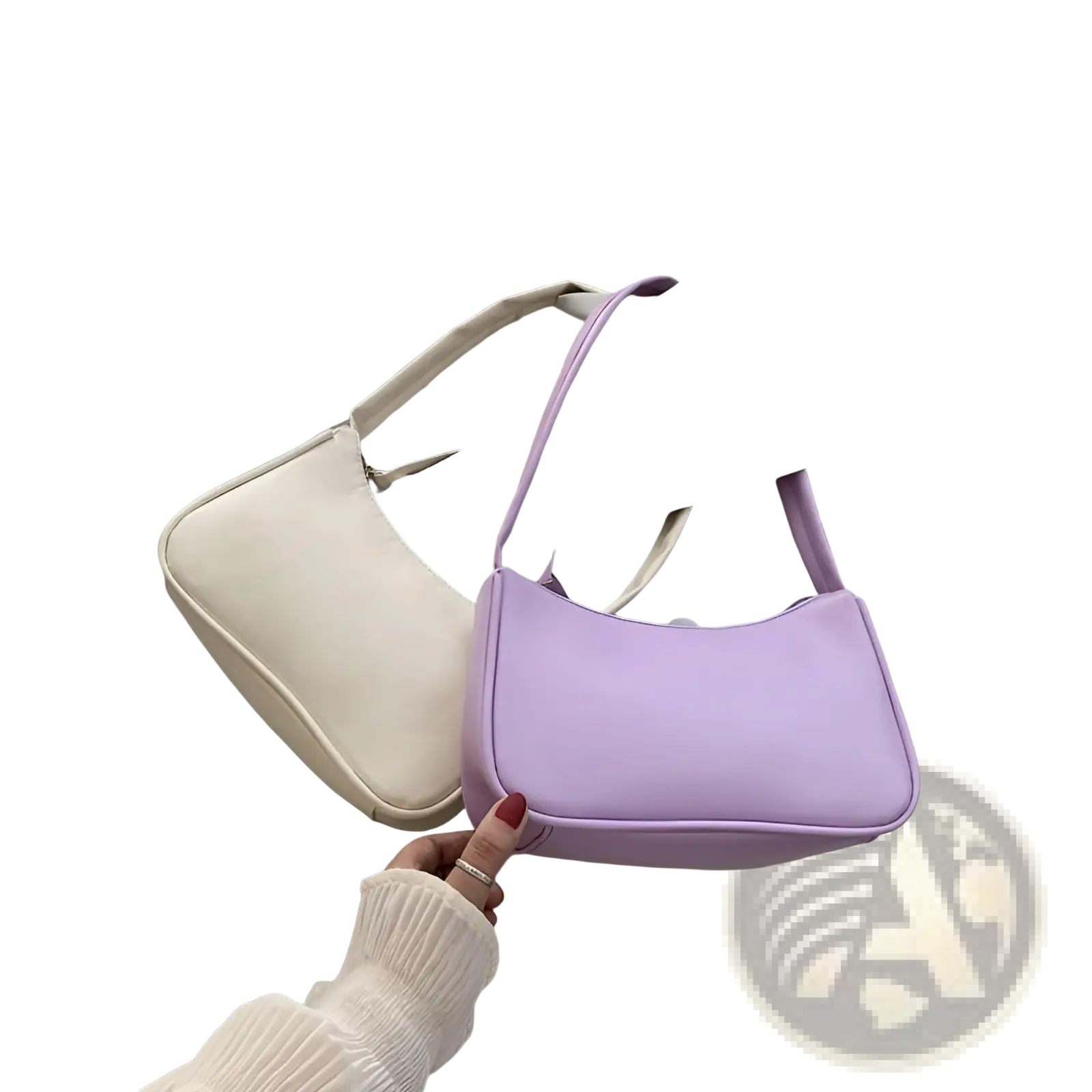 Underarm Shoulder Bag Faux Leather Rectangular Purse